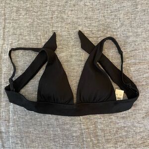 Aerie Black Triangle Bikini Top Classic Swimwear